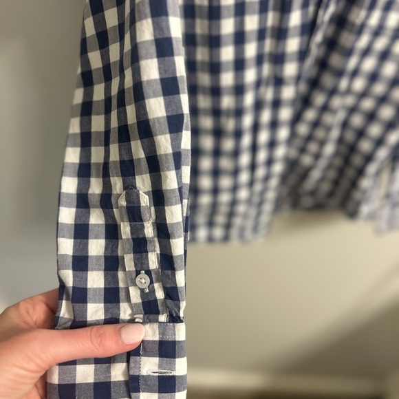 Crewcuts size 4-5 boys navy and white check button up! Excellent condition! - Picture 3 of 5